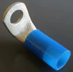Solderless Crimp Terminal Blue Right Angle Ring Thomas & Betts AN-6 - click for details