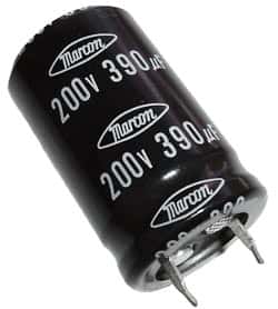390uF 200V Radial Snap Mount Electrolytic Capacitor Marcon CEAWF2D391M10 - click for details