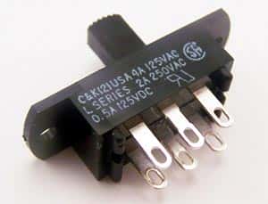 Slide Switch 4A 4 Amp 125Vac DPDT L Series - click for details