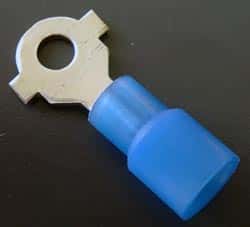 Solderless Crimp Terminals 0.3 Ring Blue  Stud 6 Connectors - click for details