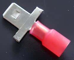 Solderless Crimp Terminals 0.25 Quick Connect Red Lug M Connectors - click for details