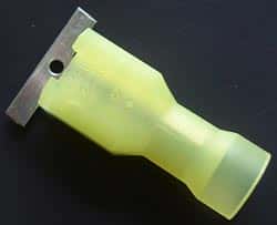 Solderless Crimp Terminals 0.25 Quick Connect Yellow Lug F Connectors - click for details