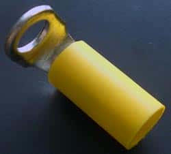 Solderless Crimp Terminal .210 Yellow Right Angle Ring Lug Thomas & Betts RC367U - click for details