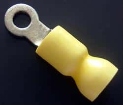 Solderless Crimp Terminals  Yellow Ring Lug R4183F Hollingsworth - click for details