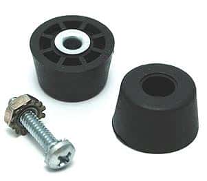 Hard Rubber Screw On Feet with Hardware