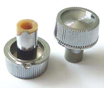 Plastic Silver Control Instrument Indicator Knob
