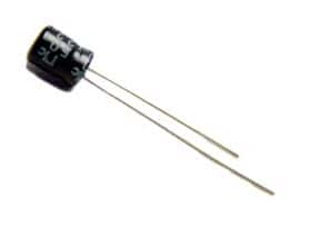 2.2uF 50V Mini Radial Electrolytic Capacitor NIC - click for details