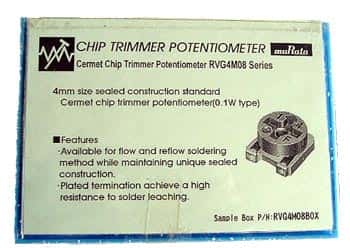 Assorted RVG Series Cermet Trimmer Potentiometers Pots MURATA Kit - click for details