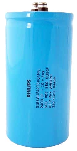 2400uF 500V Computer Grade Capacitor Philips 3186GH242T500AMA1 - click for details
