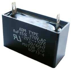 8uF 370VAC  Motor Run Capacitor ADM370A805J - click for details