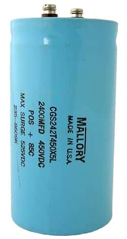 2400uF 450V Computer Grade Capacitor Mallory CGS242T450X5L - click for details