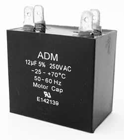 12uF 250VAC  Motor Run Capacitor ADM250C126J - click for details