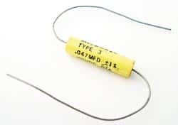 0.047uF .047uF 100V 10% Axial Film Capacitors - click for details