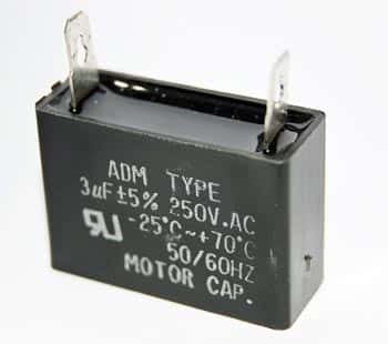 3uF 250VAC Motor Capacitor Polyester Film ADM250A305J - click for details