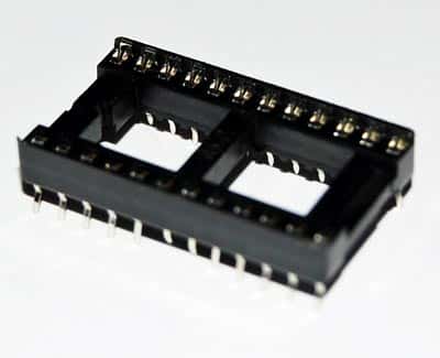 24 Pin IC Socket Dual Wipe Amp 2-641615-2 - click for details