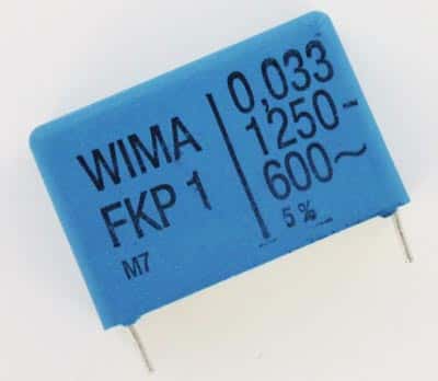 0.033uF 1250V Polypropylene Pulse Capacitor FKP1 WIMA - click for details
