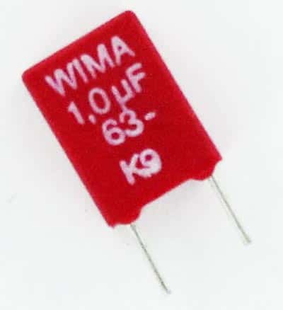 1.0uF 63V Metallized Polyester Film Capacitor MKS2C041001F00J WIMA - click for details