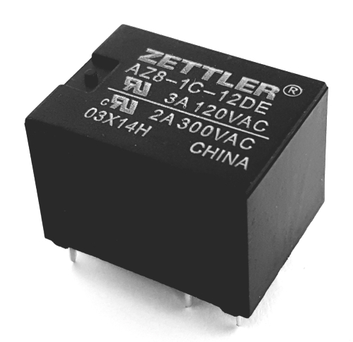 3A 12V Miniature PCB Relay SPDT American Zettler® AZ8-1C-12DE