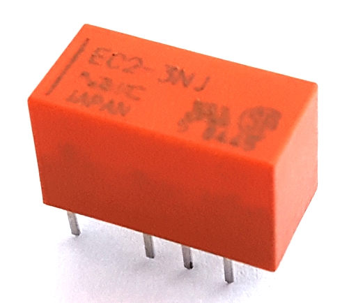 2A 3V Miniature Signal Relay DPDT Non-Latching NEC® EC2-3NJ