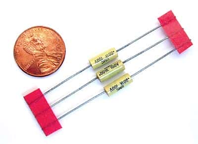.001uF .001 uF 100V 10% Axial Film Capacitors