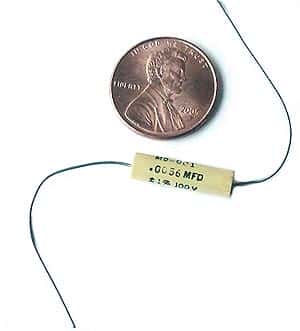 .0056MFD .0056uF 100V 1% Axial Film Capacitors