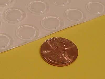 Clear Round Adhesive Rubber Feet Low Profile Bumpers 12.7mm X 1.5mm