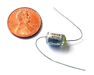 4700pF 63V 10% Polystyrene Capacitor Axial