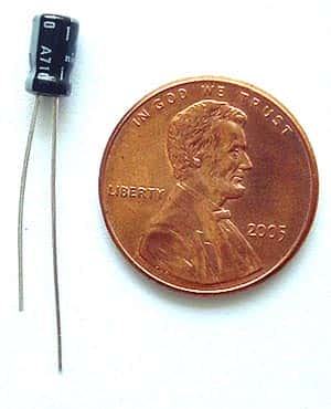 1uF 50V Mini Radial Electrolytic Capacitor Nichicon - click for details