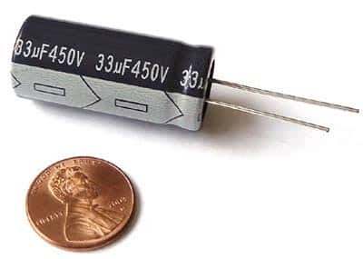 33uF 450V Radial Electrolytic Capacitor