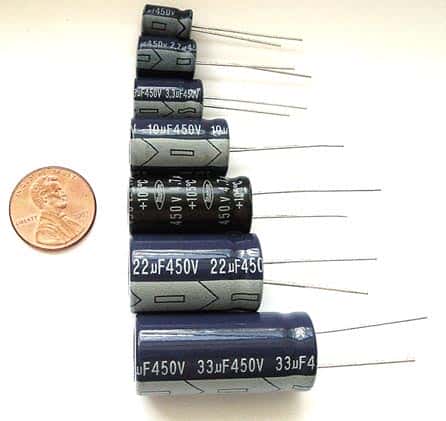 Assorted Radial Electrolytic Capacitors 450V