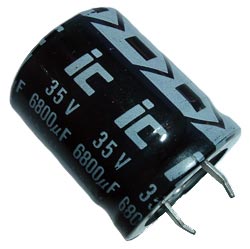 1PC 6800uF 63V Snap-in Electrolytic Radial Capacitors 105°C 25x50mm