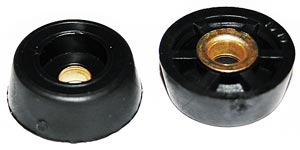 Screw-On Rubber Recessed Bumpers Cabinet Feet  .25 x .671 in.