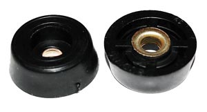 Screw-On Rubber Recessed Bumpers Cabinet Feet  .312 x .859 in.