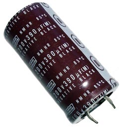 390uF 200V Radial Snap In Electrolytic Capacitor Nippon® NMHR200VN391M25X50T2