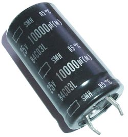 10000uF 25V Radial Snap Mount Electrolytic Capacitor Nippon SMH25VN103M22X40T2