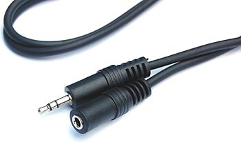 Shielded Audio Cable 3.5mm Stereo Male Plug to Female Jack 10 ft