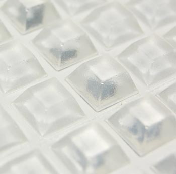 Clear Square Self-Adhesive Rubber Feet Bumpers 12.7mm X 5.8mm
