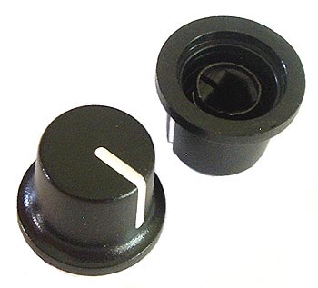 Black Plastic Small Indicator Volume Panel Knob Dial