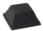 Black Square Self-Adhesive Rubber Feet Bumpers 20.6mm X 7.6mm
