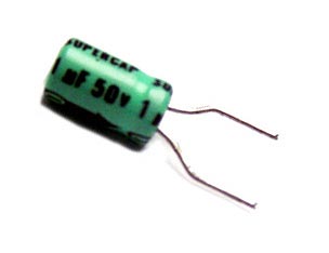 1uF 50V Mini Radial Electrolytic Capacitor Super Cap