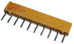 2.7K ohm 10 Pin SIP Resistor Network Bourns® Military M8340109&#47;M2701JG