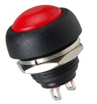 Push Button Momentary Switch Red Off On 125VAC CES 66-2441