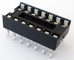 14 Pin IC Socket Open Frame Crimped Leads