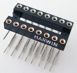 16 Pin Machine IC Socket Right Angle Harwin
