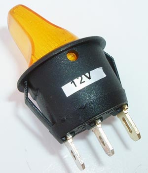 Toggle Switch 20A 12V Amber Lighted Automotive