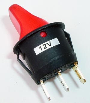 Toggle Switch 20A 12V Red Lighted Automotive