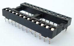 24 Pin IC Socket Crimp Leads Burndy DILB24P-108TH