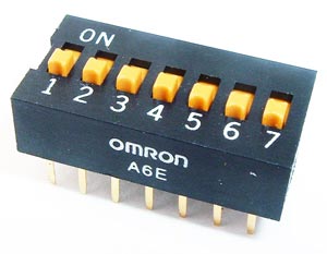 7 Position DIP Switch Omron A6E-7104