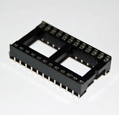 24 Pin IC Socket Dual Wipe Taitron T02-24