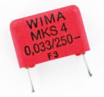 0.033uF 250V Metallized Polyester PET Box Capacitor MKS4&#47;.033&#47;250&#47;10 WIMA